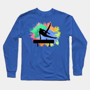 Men's Gymnastics Silhouette Art - Pommel Horse Long Sleeve T-Shirt